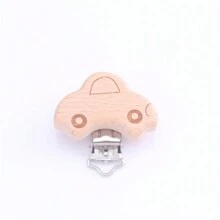 5 件天然木夹，山毛榉木形状固定夹，DIY 成品悬挂夹