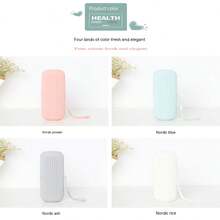 Portable Travel Toothbrush Holder With Washing Cup - Green - View 4