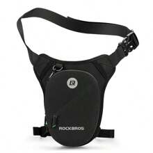 ROCKBROS Motorcycle Drop Leg Bag Small Waterproof for Men Women Bike Riding Cycling Hiking Waist Pack Thigh Fanny Pouch Outdoor Travel Camping Casual Daypack Black - 黑色 - 查看 1