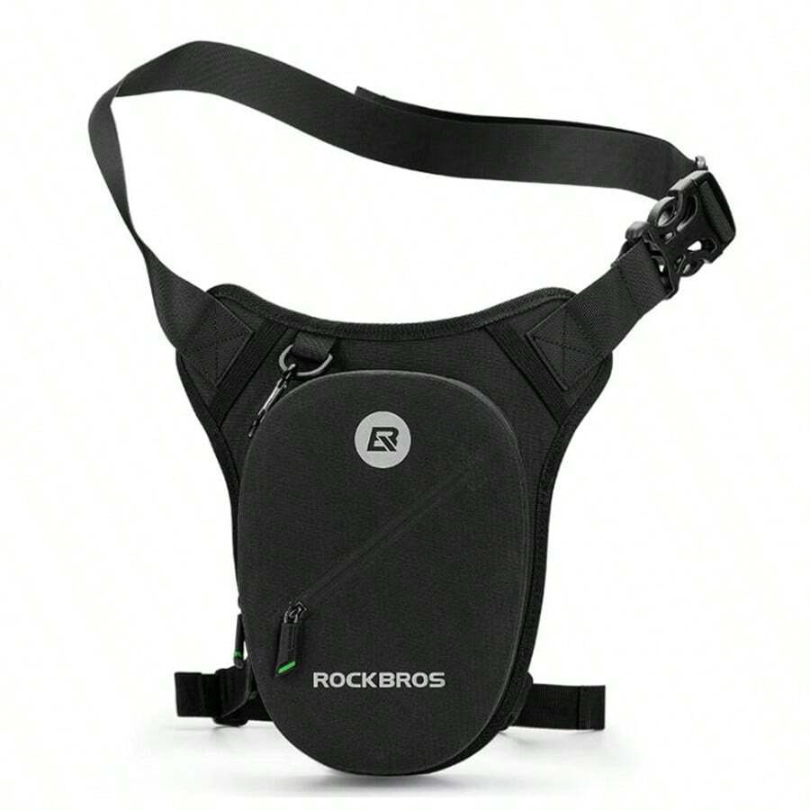 ROCKBROS Motorcycle Drop Leg Bag Small Waterproof for Men Women Bike Riding Cycling Hiking Waist Pack Thigh Fanny Pouch Outdoor Travel Camping Casual Daypack Black - 黑色 - 查看 1