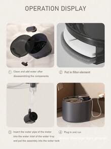 1pc White Silent Pet Smart Water Dispenser For Small-medium Sized Cats And Dogs Indoor Use - White - View 10