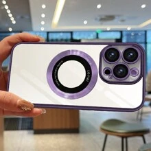 1 peça Estojo à Prova de Quedas Roxo com Protetor de Lente de Câmera, Case Magnético Eletrochapeado Fashion para Carregamento Sem Fio, Universal para Homens e Mulheres, Compatível com IPhone 11/11Pro/11Pro Max, Iphone12/12Pro/12Pro Max, Iphone13/13Pro/13Pro Max, Iphone14/14Lpus/14Pro/14Pro Max. - Roxa - Ver 7