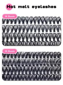 Miss Wink 30D+40D Mi Giả Riêng Lẻ 12-16mm Hỗn Hợp 240 Chiếc Mi Giả Tự Nhiên & Mềm C/D 0.07mm Làm Thủ Công Cho Trang Điểm Hàng Ngày Mi Giả Sợi Cong Riêng Lẻ Phong Cách Anime - màu đen - Xem 3