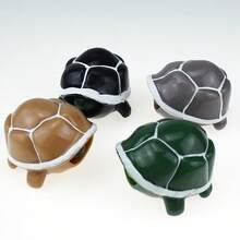 1pc Squishy Stretchy Head Turtle Toy For Stress Relief Gray - Grey - View 3