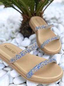 Women Flat Sandals - 藍色 - 查看 5