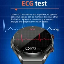ECG Smart Watch With HRV/ Blood Glucose / Heart Rate / SPO2 / Blood Pressure /Temp /Sleep /Pressure Monitor, Exercise Watch with Sports Modes for Male And Female Elderly People - Silver - View 8