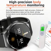 ECG Smart Watch With HRV/ Blood Glucose / Heart Rate / SPO2 / Blood Pressure /Temp /Sleep /Pressure Monitor, Exercise Watch with Sports Modes for Male And Female Elderly People - Silver - View 7