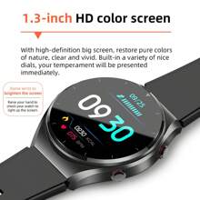 ECG Smart Watch With HRV/ Blood Glucose / Heart Rate / SPO2 / Blood Pressure /Temp /Sleep /Pressure Monitor, Exercise Watch with Sports Modes for Male And Female Elderly People - Silver - View 2