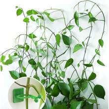 10入組綠色植物固定夾藤蔓攀爬鉤,鐵絲夾子,棚架枝形扣 - 彩色 - 查看 6