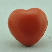 1pc Heart-shaped Elastic Rubber Foam Ball For Stress Relief And Exercise - Red - View 4