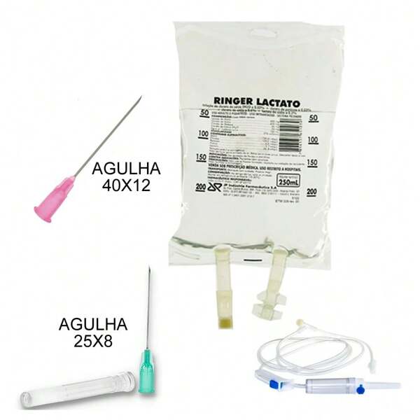 KIT FLUIDOTERAPIA COM RINGER LACTATO 250ML - UN