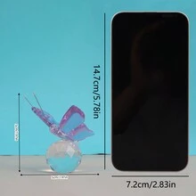 1個五顏六色的水晶蝴蝶裝飾品,聖誕禮物兒童禮物,桌面書桌裝飾,奢華家居裝飾 - 紫色 - 查看 2