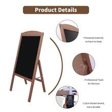 UNHO Wooden A Frame Chalkboard Sign Standing Pavement Chalkboard Easel Magnetic Chalkboard Display Stand Sandwich Board For Home Bar Countertop Cafe Restaurant Wedding - Brown - View 7
