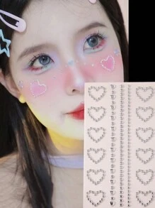 1pc Multi-Color Mini Teardrop Faux Gem Face Jewel Stickers, DIY Makeup Costume Party Eye Face Decor, Suitable For Makeup, Parties, Balls