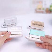 1pc 6-hole Loose-leaf Binder Punch For Diy Planner - Green - View 2