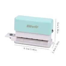 1pc 6-hole Loose-leaf Binder Punch For Diy Planner - Green - View 3