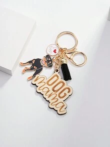 1入組男士木質標籤和漆面金屬犬種防丟標籤,配有鑰匙鏈和禮品盒 - 彩色 - 查看 4