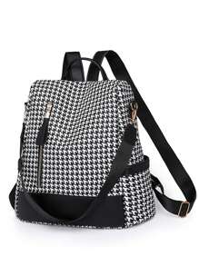 反盜版塊背包,大容量,便攜,經典,休閒,適用於青少年女孩,女性大學生,菜鳥和白領工人,在學校,工作,商務,通勤,戶外,旅行,出行,購物,辦公室使用