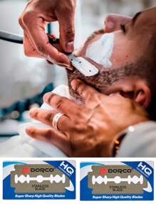 2 Pieces Dorco Razor Package 10 Blades, Face Razor, Hair Removal - Silver - View 2