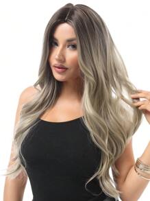多色24吋中段捲曲合成女假髮日常使用 - 彩色 - 查看 4