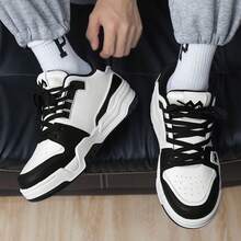 男士秋季2023年新款原創設計運動休閒平底鞋厚青春高跟運動鞋