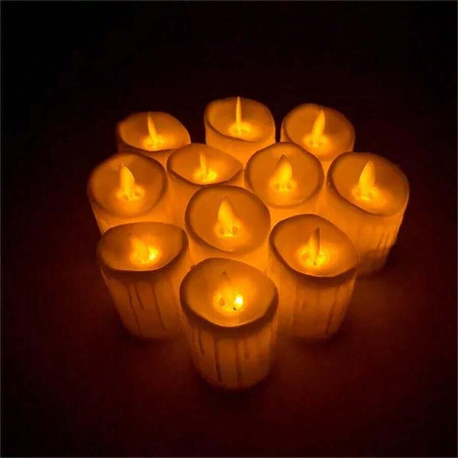 Flameless Electric Candles With Moving Flame 12 Pcs SHEIN South Africa