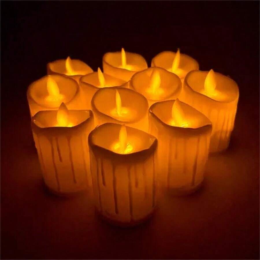 Flameless Electric Candles With Moving Flame 12 Pcs SHEIN South Africa