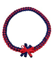 1pc Double-layered Graduation Satin Ribbon Floral Wreath Braided Rope - Multicolor - View 2