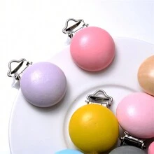 5pcs Wooden Clip For Diy Jewelry Making - Multicolor - View 4