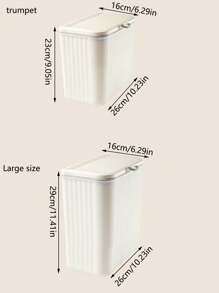 1pc New Light Luxury Minimalist Kitchen Wall Mounted Garbage Bin, Household Kitchen Waste Storage Bin, Bathroom Hanging Toilet Paper Storage Bin, Bathroom Wall Mounted Garbage Bin With Lid, Household Kitchen Large Hanging Office Kitchen Garbage Bin