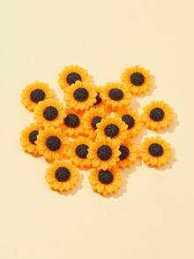 20 cái Đục Nhựa Mặt dây chuyền , Hoa , Không lỗ - Nhiều màu - Xem 3