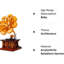 Retro Record Player 1 Set Abs Building Blocks Classic Nostalgic Record Players, Sewing Machines, Cordless Phones, Inserted Building Blocks, Toy Gifts For Festivals & Birthdays - Multicolor - View 4