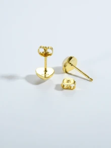 1 對優雅奢華 925 銀心形寶石耳環女式,派對/生日/週年紀念禮物