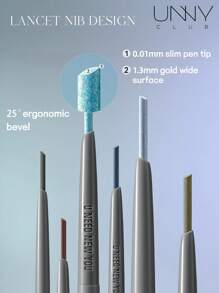 unny club 乳霜眼線筆，0.01毫米超細凝膠眼線筆，錫尖設計，易於使用，色澤順滑強烈，滋潤肌膚，防水防汗 - N03迷霧藍 - 查看 3