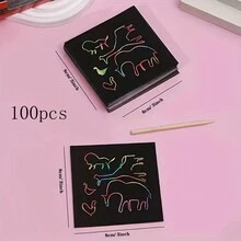 彩虹刮刮卡、DIY趣味刮画便签、派对礼品卡、圣诞节和万圣节节日挂卡 - 查看 2
