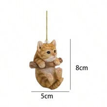 Car Rearview Mirror 3d Cat Hanging Pendant Baby Room Decoration Animal Shape Ornaments Home Decor Backpack Accessories L5 - Multicolor - View 2