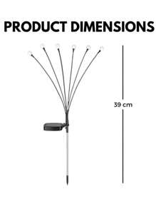 太陽能戶外螢火蟲燈，防水LED花園裝飾草坪螢火蟲燈，適用於庭院路徑裝飾，燈飾戶外照明花園燈 - 黃色 - 查看 8