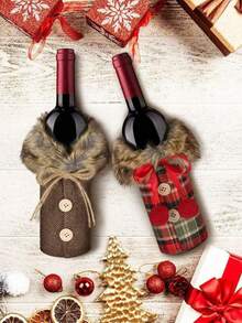 1入組高檔聖誕酒瓶套, 餐廳裝飾道具, 歐美風格酒袋