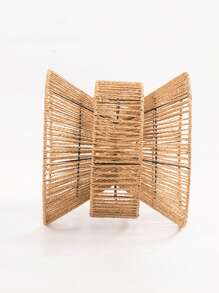 1pc Lamp Shade Paper Rope Lampshade Chandelier Boho Pendant Creative Light Cover Hanging Hotel Rustic Decor Farmhouse - Camel - View 7