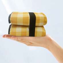 輕巧可折疊隔熱降溫墊,便攜方便戶外休閒,防水防潮,可存放在各種尺寸的包裡 - 黃色 - 查看 2