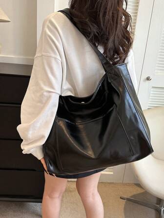 Vintage Large Capacity Shoulder Tote Bag For Women