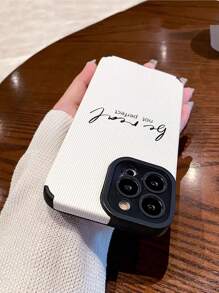 1個字母印花人造皮革3D柔軟防摔手機殼，適用於iPhone和Samsung - 彩色 - 查看 4