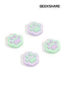 4个猫爪形按键帽，兼容Switch/OLED/Lite - 紫&綠 - 查看 2