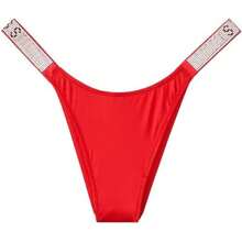 Sexy Women's Glitter Panties Thongs Type - Red - View 5