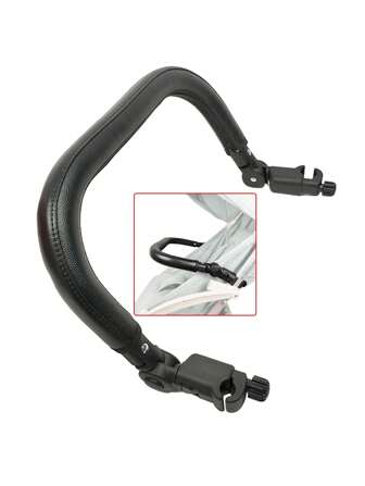 1pc Baby Stroller Handlebar Leather Cover, With Adjustable Height, Width And Angle, Universal Fit For Most Strollers
