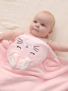 Coral Fleece Cute Cartoon Animal Hooded Bath Towel, Soft Absorbent Quick-Dry Bathrobe Cloak For Newborns, Toddlers, Infants, For Swimming And Bathing, 1pc