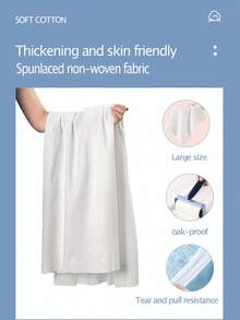 4入組白色一次性浴巾,柔軟便攜,包裝,不褪色,適合酒店、旅行、孕婦和嬰兒使用