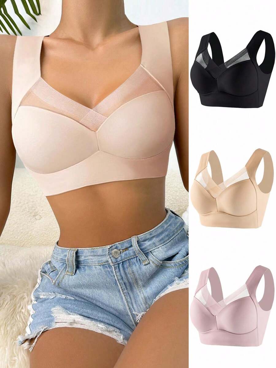 3入組無縫無線內衣,性感推up胸罩,運動內衣,瑜珈內衣,跑步背心,舒適文胸,女性內衣褲