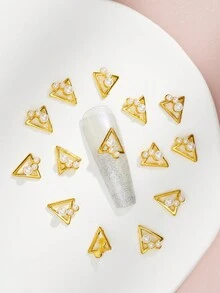 15 件裝三角形合金美甲裝飾 - 彩色 - 查看 2