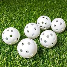 6 件装轻质练习高尔夫球混合颜色室内和室外高尔夫塑料练习球 - 白色 - 查看 1